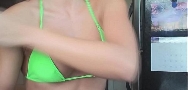  Karen Dreams - Green Bikini Boobies